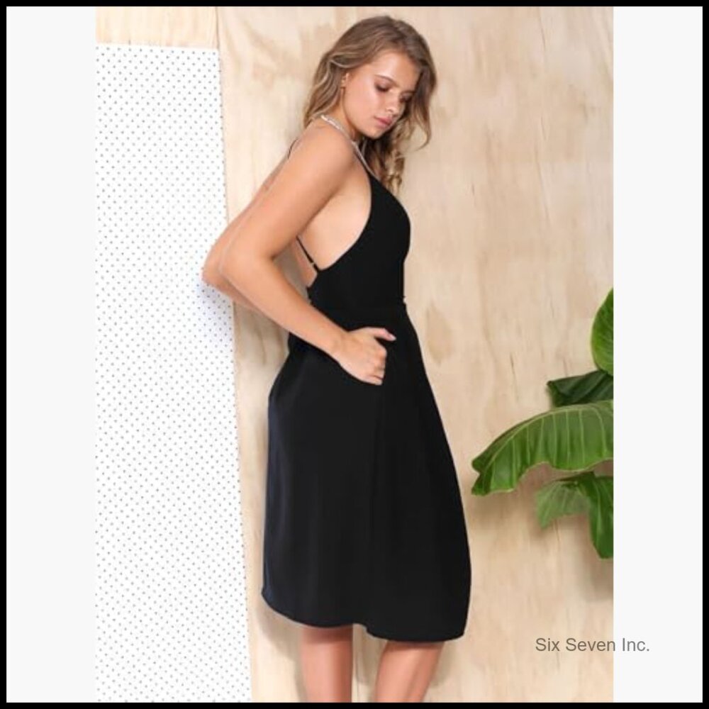 Deep V Neck Adjustable Spaghetti Straps Sleeveles… - image 3